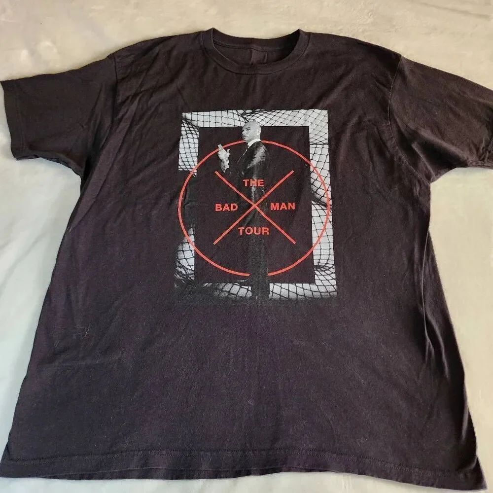 Pitbull 2016 The Bad Man Tour Black Graphic Tshirt Size XL